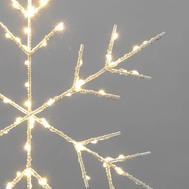 Светодиодная подвесная фигура Снежинка на металлическом каркасе, цвет теплый белый NEON-NIGHT - Фото 2