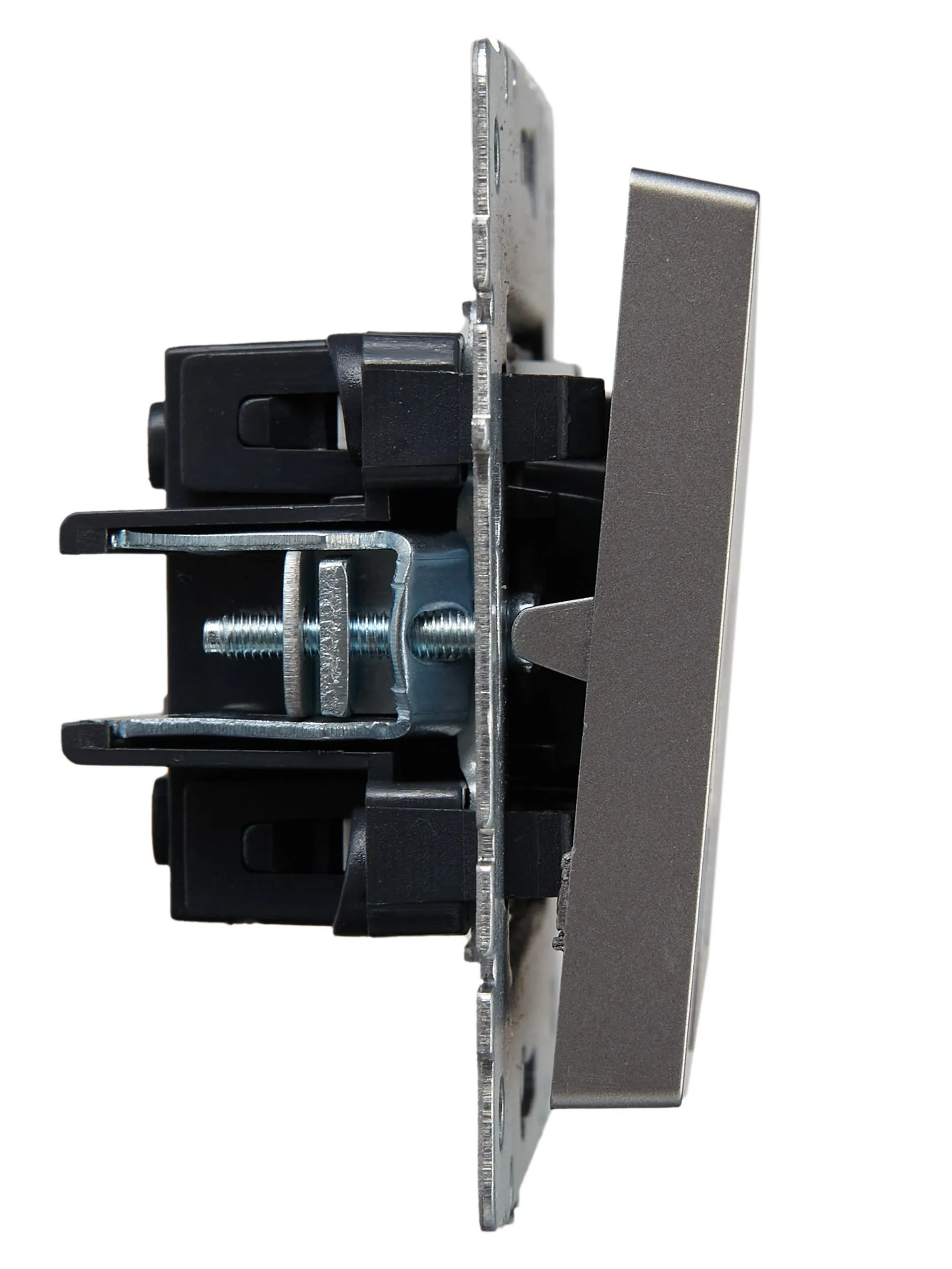 BRITE Выключатель 2-клавишный с индикацией 10А ВС10-2-1-БрС сталь IEK - Фото 3