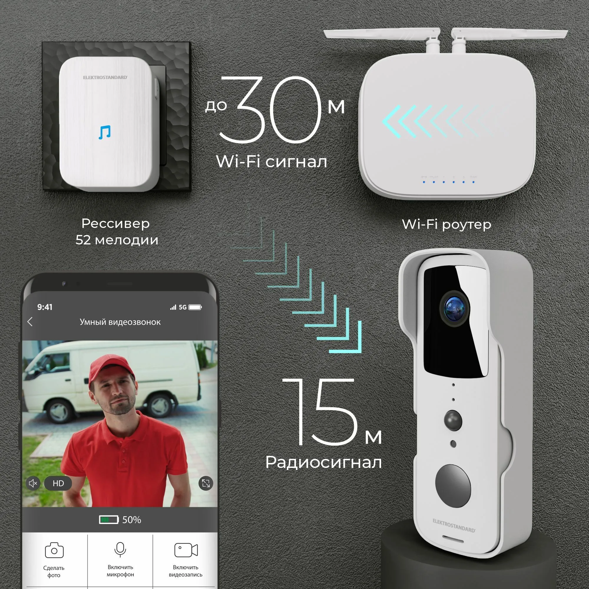 Умный видеозвонок 76105/00 Elektrostandard - Фото 4