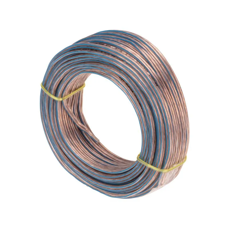 Кабель акустический 2х0,50мм², прозрачный BLUELINE, мини-бухта 20м REXANT - Фото 2