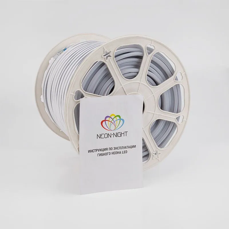 Гибкий неон SMD 8х16мм, 120 LED/м ТЕПЛЫЙ БЕЛЫЙ, односторонний, 24В, бухта 50м NEON-NIGHT - Фото 3