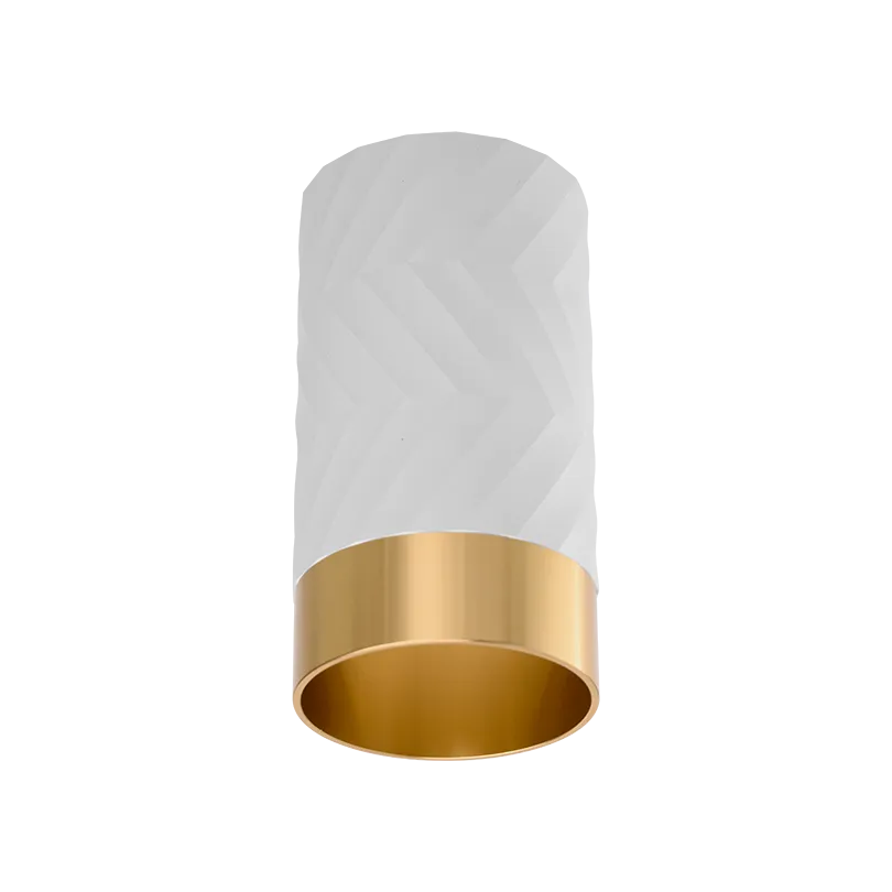 Накладной светильник WOLTA WSL-GU10/09WG IP20 под лампу GU10 Белый/золото LINEA D55x100 1/100 - Фото 5