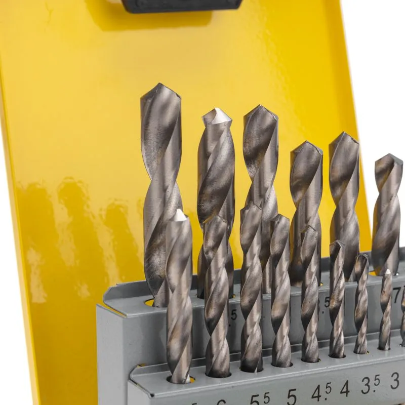 Набор сверл по металлу, 1-10мм (через 0,5мм), HSS, цилиндрический хвостовик, металлический кейс, 19 шт. KRANZ - Фото 3