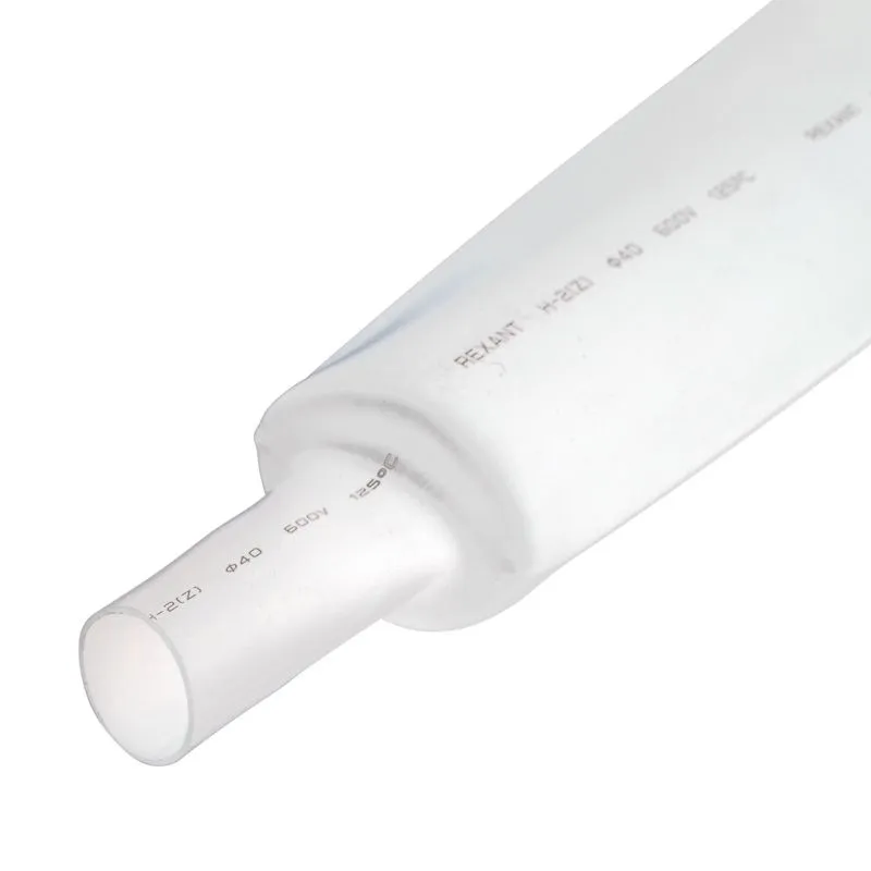 Трубка термоусаживаемая ТУТ нг 35,0/17,5мм, белая, упаковка 10 шт. по 1м REXANT - Фото 2