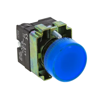 Лампа сигнальная BV66 синяя EKF