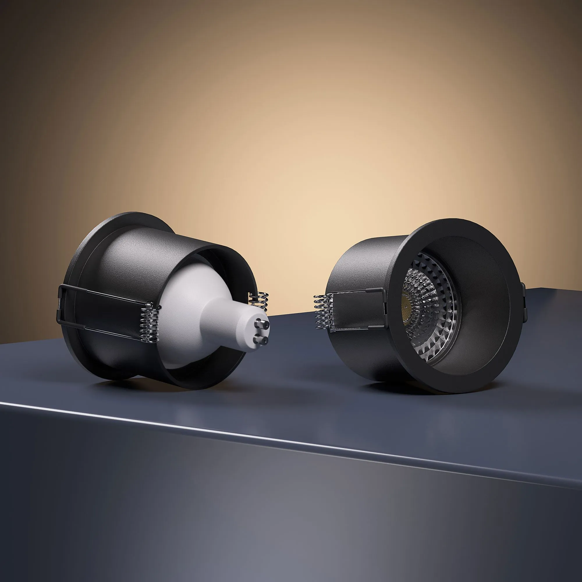 Светильник встраиваемый GU10 чёрный 25002/01 Elektrostandard - Фото 3