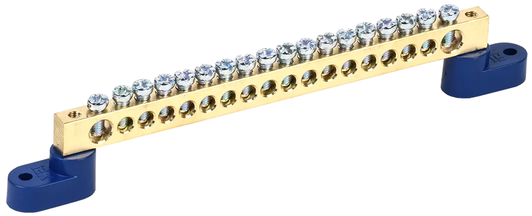 Шина N "ноль" на двух угловых изоляторах ШНИ-8х12-18-У2-С IEK