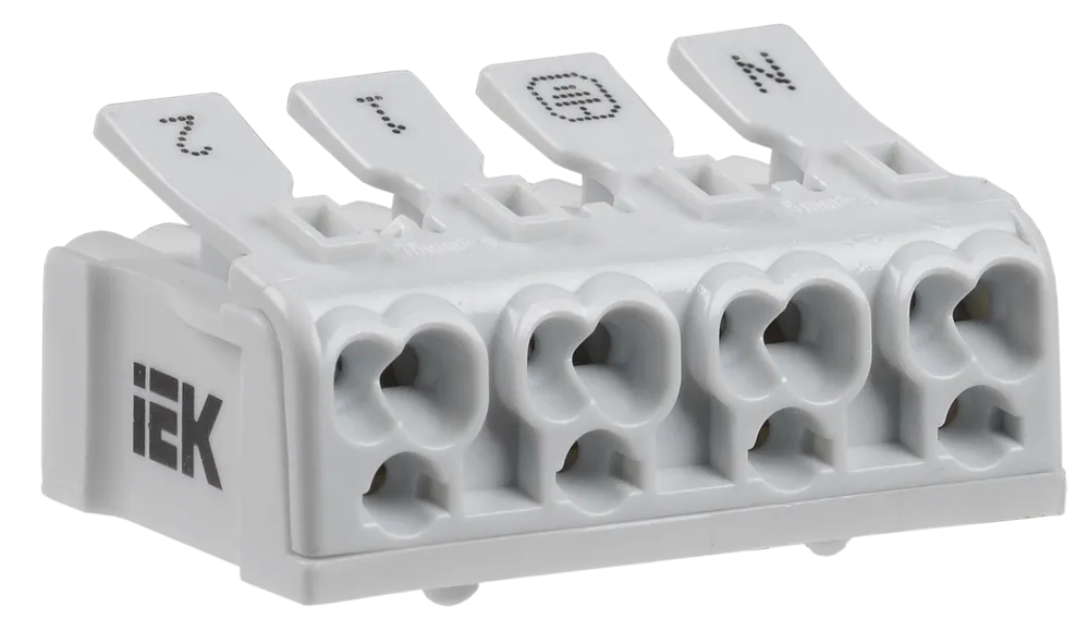 Клемма пружинная соединительная КСПн4-2L+N+PE IEK