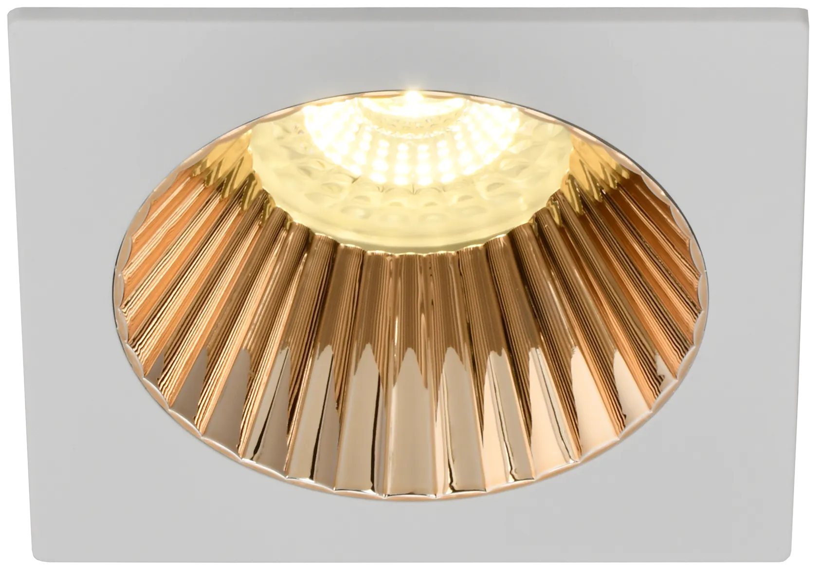 LIGHTING Светильник 4109 встраиваемый поворотный под лампу GU10 белый/золото пластик IEK - Фото 4