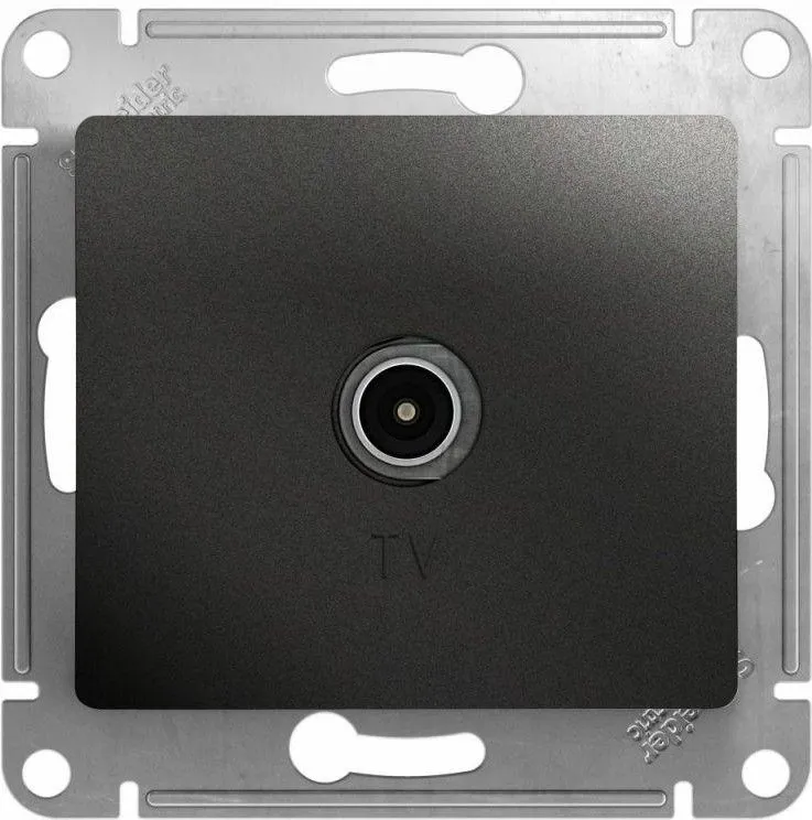 Розетка телевизионная TV Glossa коннектор механизм антрацит SE GSL000793