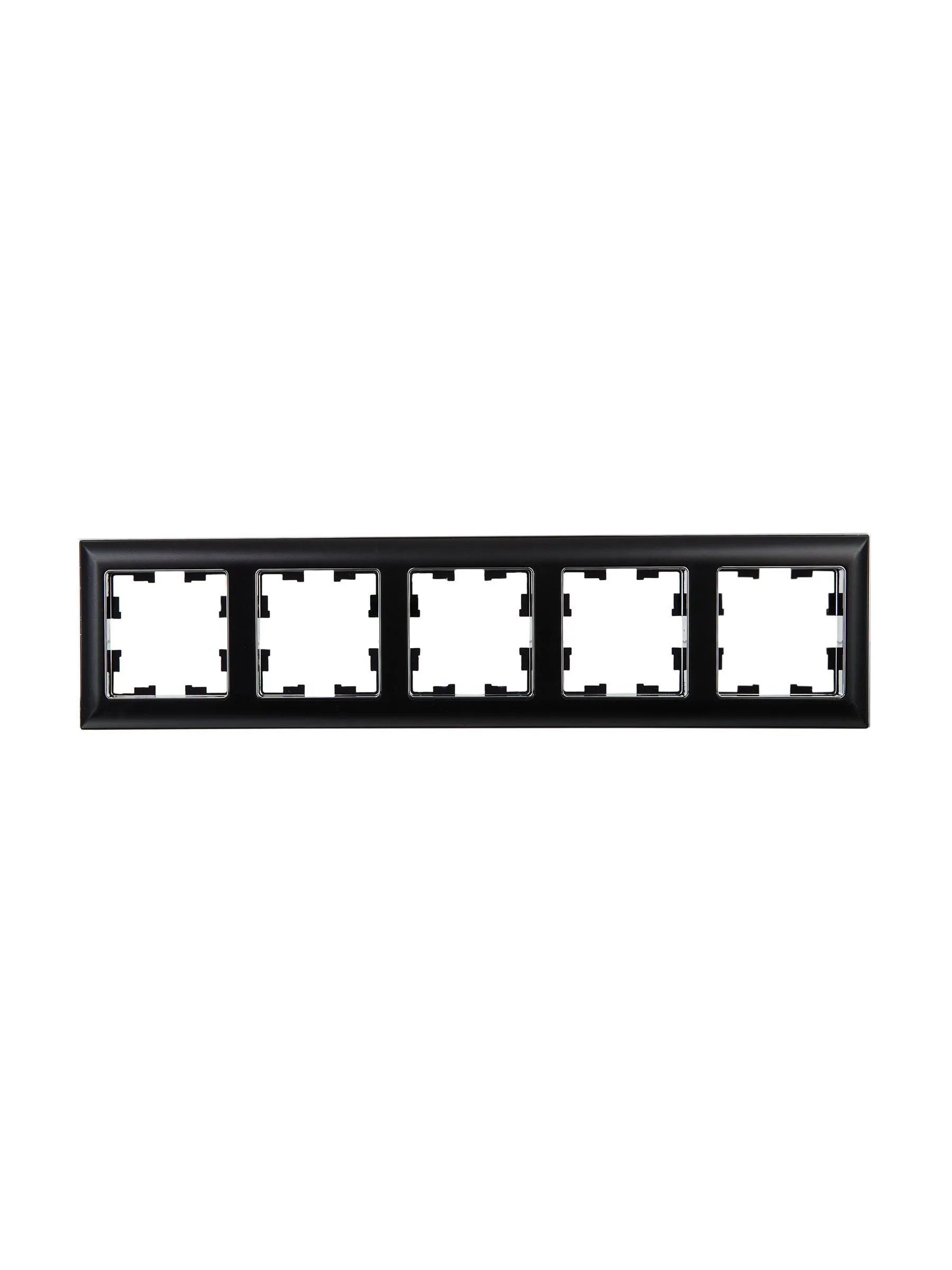 BRITE Рамка 5-местная РУ-5-Бр хром/черный IEK - Фото 3