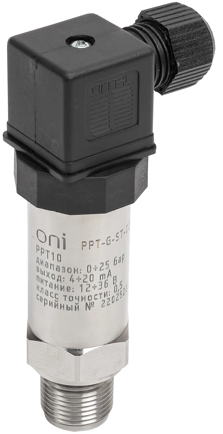 Преобразователь избыточного давления PPT10 0,5% 0-25Бар 4-20мА M20 DIN43650 ONI PPT-G-ST-025-4-20-3-2
