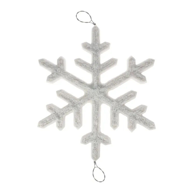 Акриловая светодиодная фигура Снежинка 60 см, белая LED-ICE