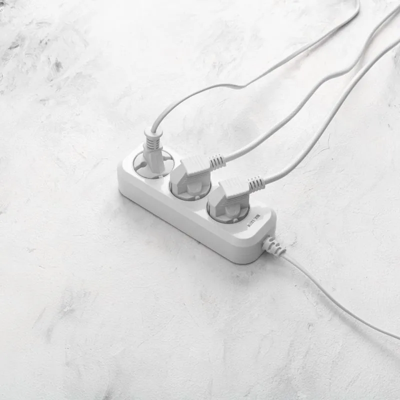 Удлинитель 3 гнезда, 1,5м, 2х0,75мм², б/з, белый PROconnect - Фото 4