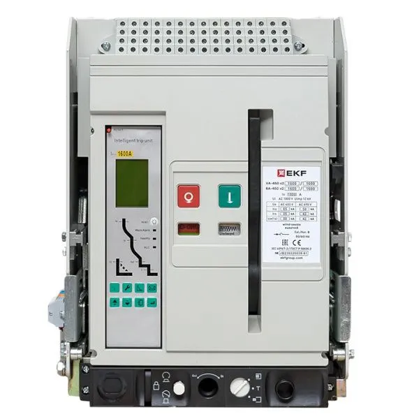 ВА-450 1600/1250А 3P 65кА выкат., корзина, гориз., ETU(220В AC) LCD ModBus-RTU, мп/нр/вкл.к.(220В AC), ав/доп. 1CO/2NO+4CO