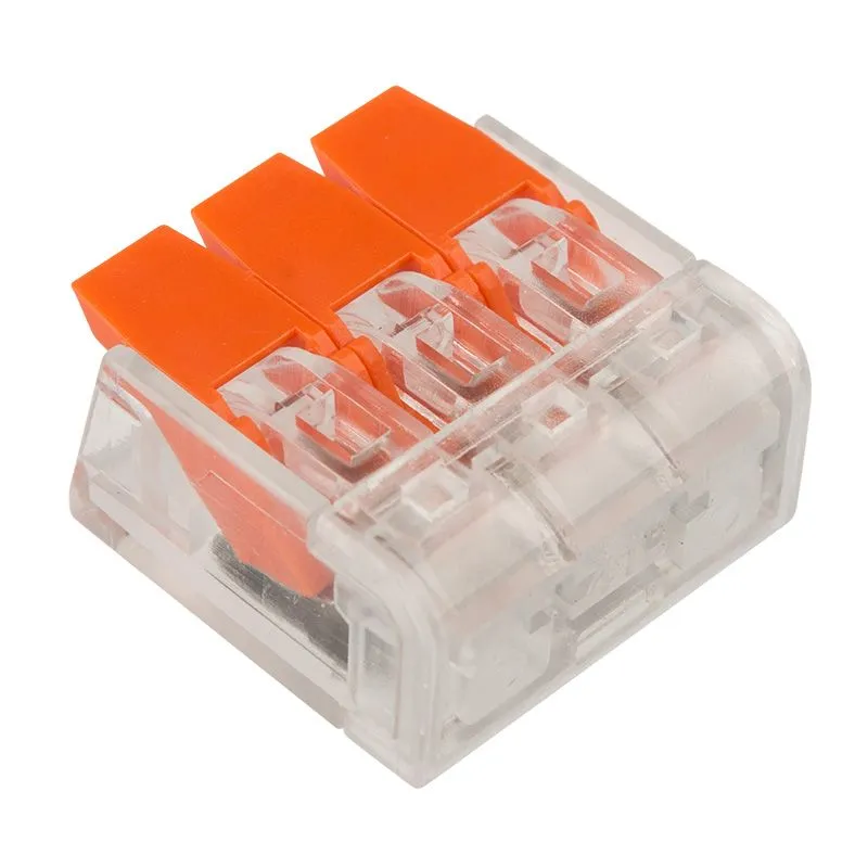 Универсальная компактная клемма СМК 221-413, 3-проводная до 4,0 мм² (50 шт./уп.) REXANT - Фото 4