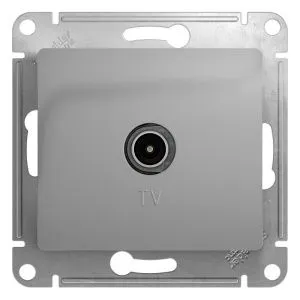 Розетка телевизионная проходная TV 1-м СП Glossa 4дБ механизм алюм. SE GSL000392 1063761
