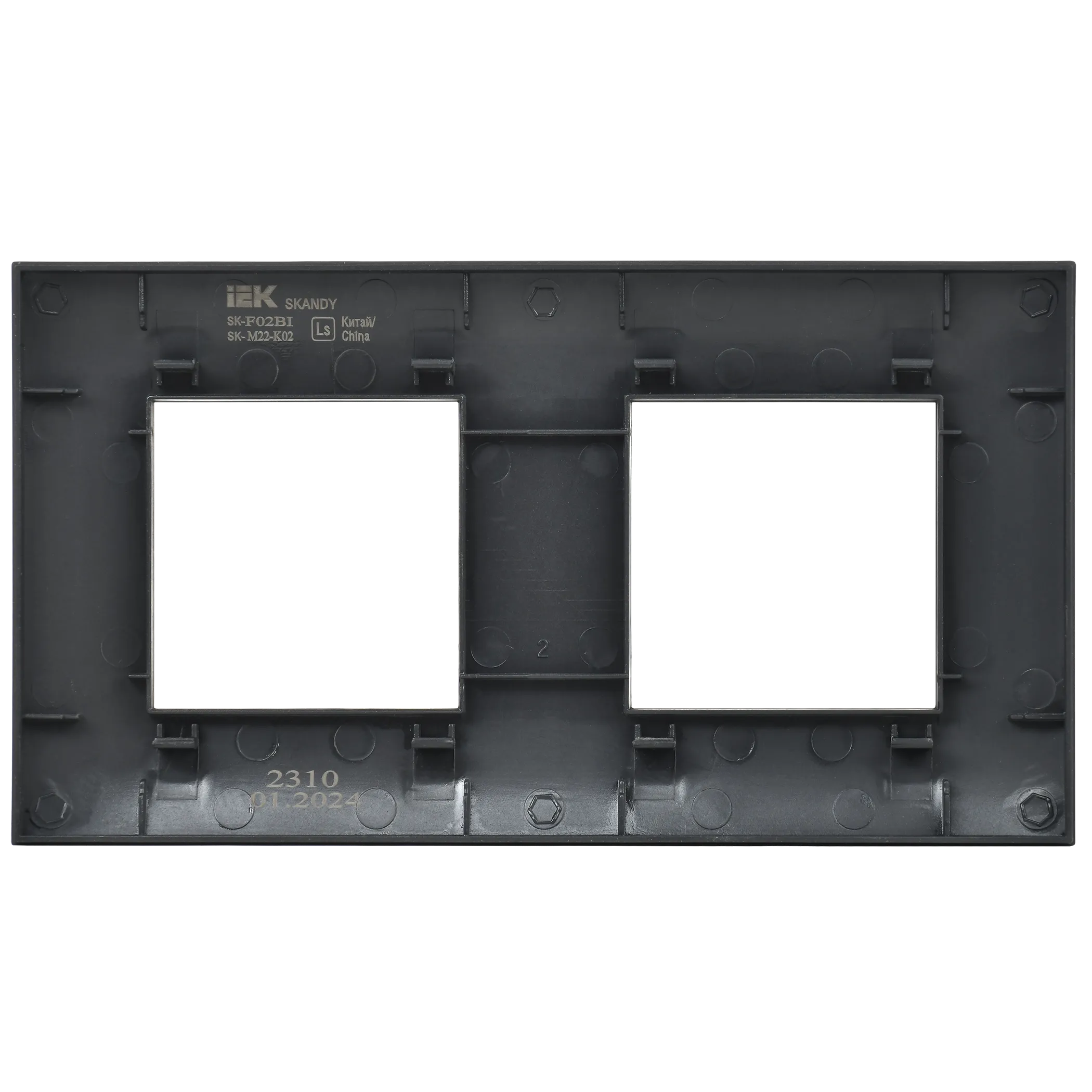 SKANDY Рамка 2-местная SK-F02Bl черный IEK - Фото 3