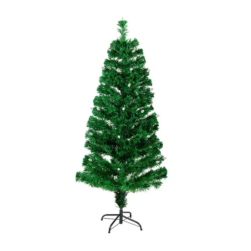 Новогодняя Ель с шишками 210 см фибро-оптика ТЕПЛЫЙ БЕЛЫЙ цвет - Фото 2