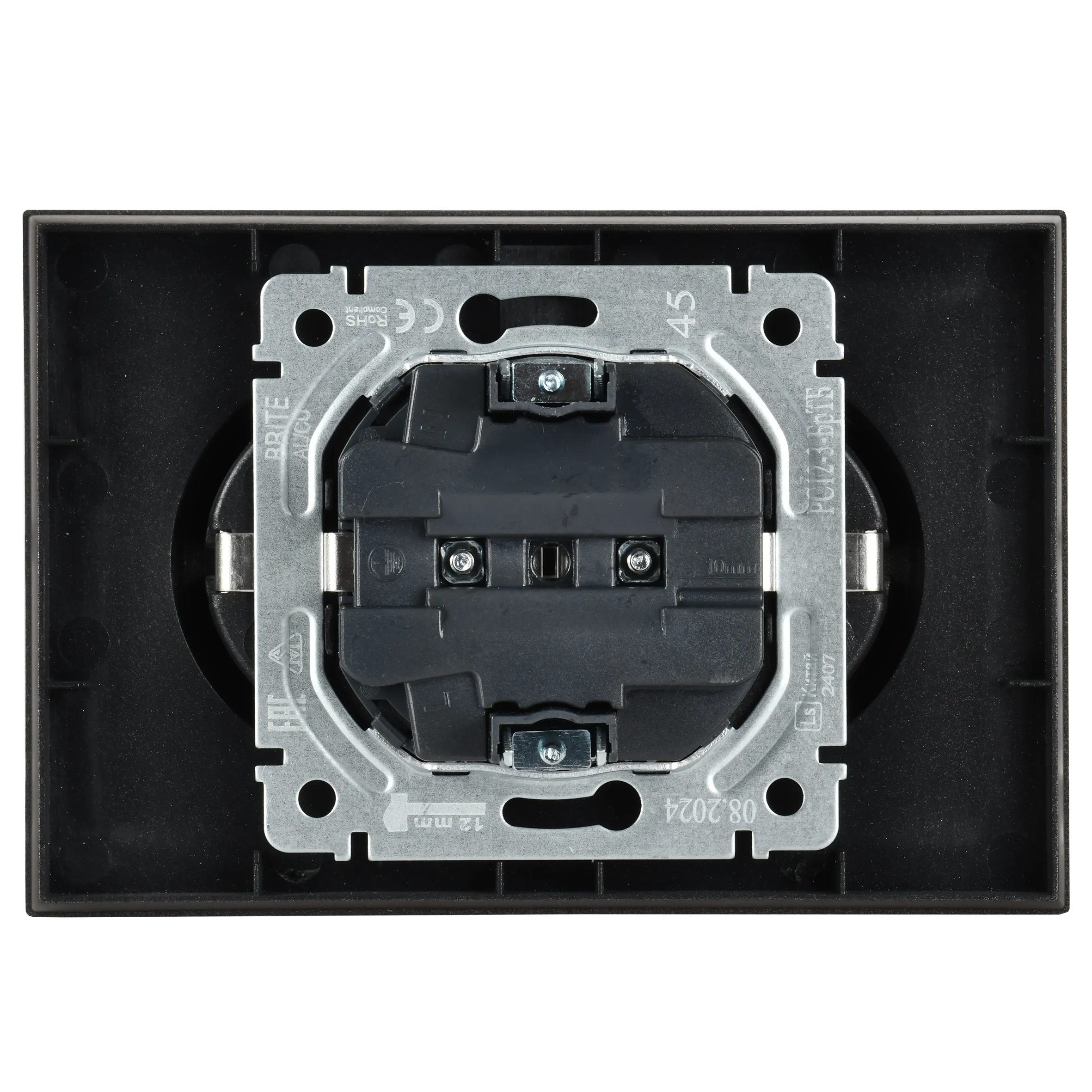 BRITE Розетка 2-местная с заземлением без защитных шторок 16А в сборе РС12-3-БрТБ темная бронза IEK - Фото 4