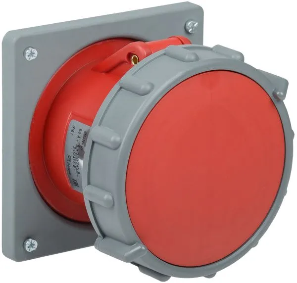 Розетка встраиваемая MAGNUM ССИ-435 63А-6ч/200-415В 3P+PE+N IP67 IEK PSN70-063-5-2-67