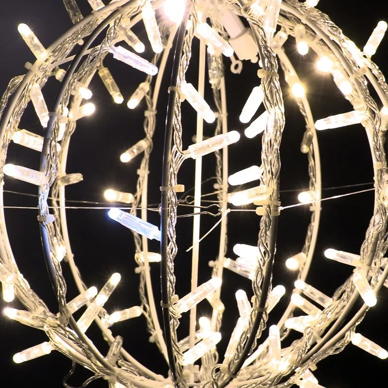 Шар светодиодный 230V, диаметр 30 см, 120 светодиодов, эффект мерцания, цвет теплый белый NEON-NIGHT - Фото 2