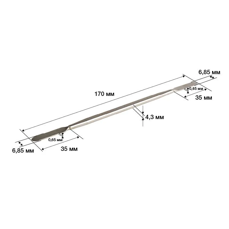 Спуджер металлический (лопатка двухсторонняя) 170мм REXANT - Фото 3