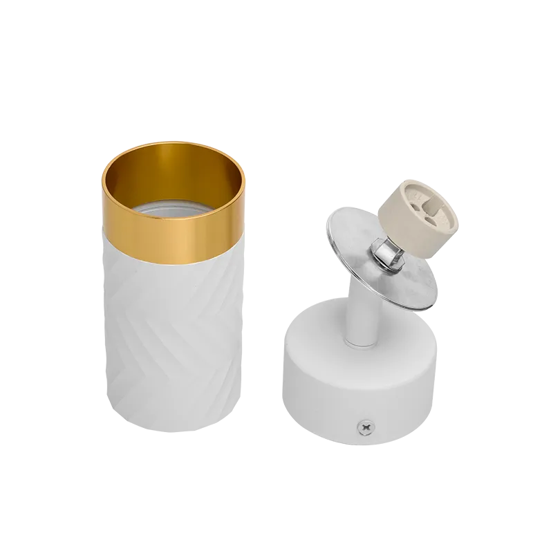 Накладной светильник WOLTA WSL-GU10/S09WG IP20 под лампу GU10 Белый/золото LINEA D60x170 1/50 - Фото 7