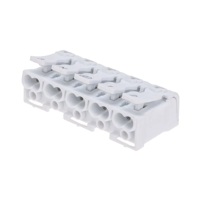 Клемма пружинная соединительная КСП 5-полюсная с монтажными ножками (50 шт./уп.) REXANT - Фото 3