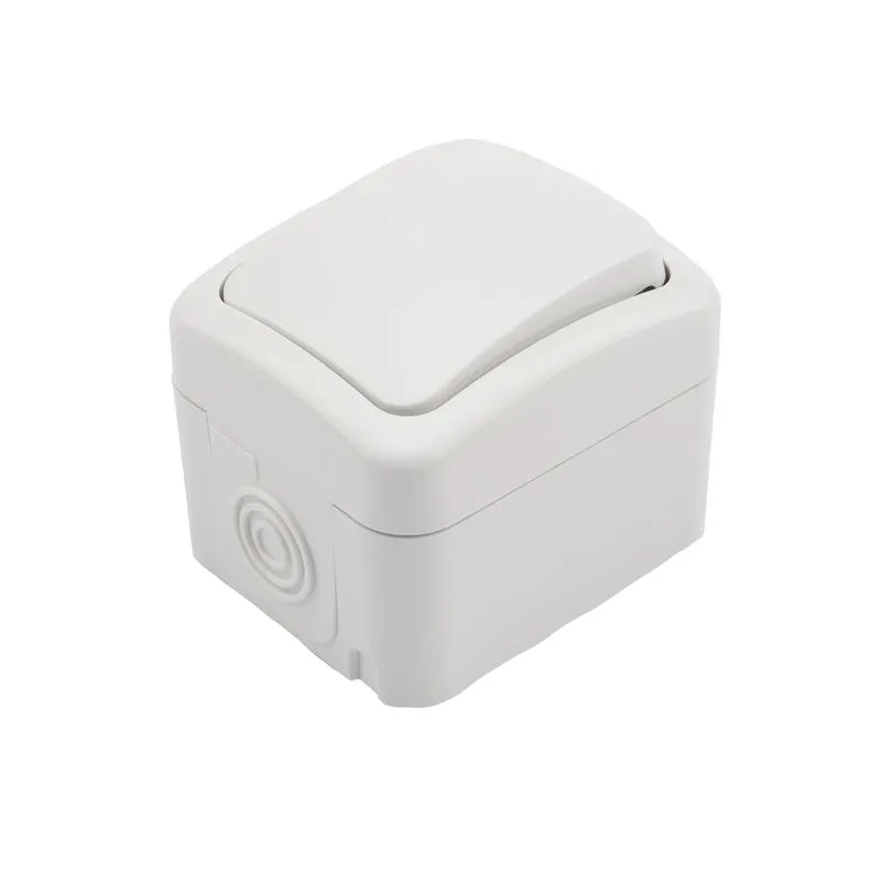 Переключатель проходной Mini OG IP54 о/у, белый KRANZ KR-78-0603