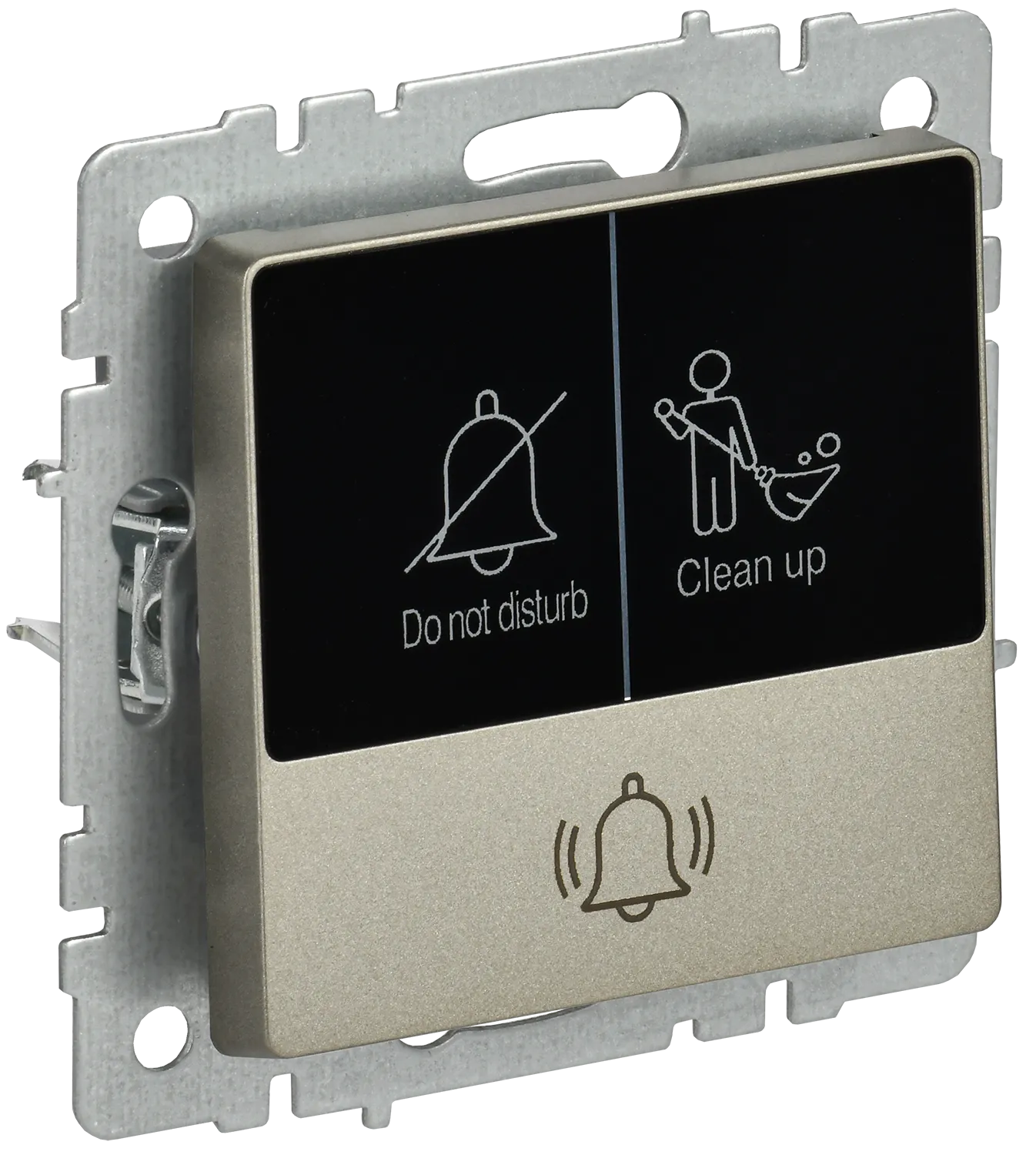 BRITE Кнопка звонка с индикацией для отелей 10А ВС10-1-9-БрШ шампань IEK BR-V14-2-10-K37