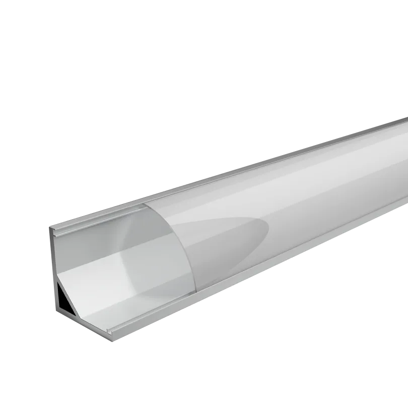 Профиль алюминиевый угловой, накладной  WOLTA WAP-S-16/16/2000-A серый, 16х16х2000 мм готовый комплект