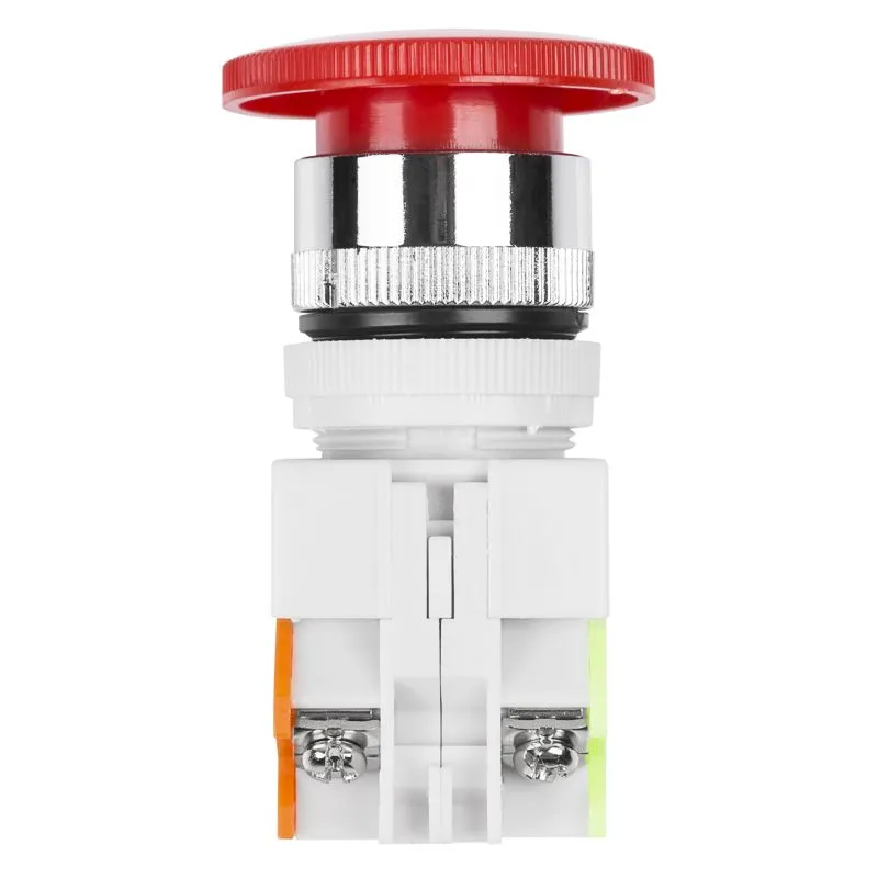 Выключатель-кнопка 10А Ø22 красная Аварийная остановка (Y090-11ZS)  REXANT - Фото 3