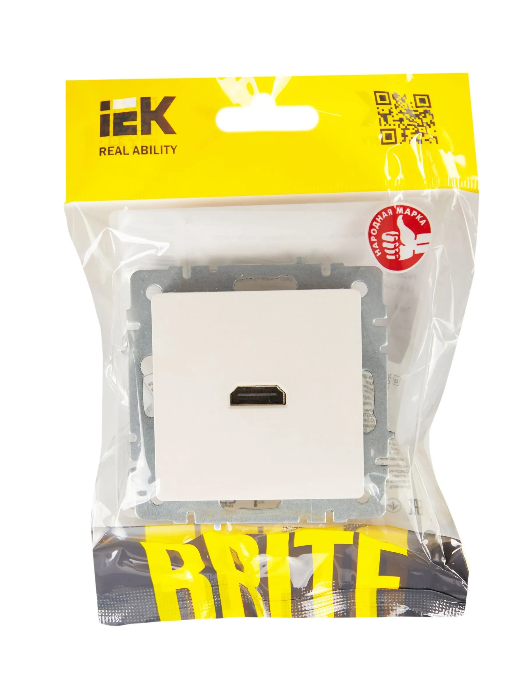 BRITE Розетка HDMI РHDMI-0-БрЖ жемчуг IEK - Фото 5