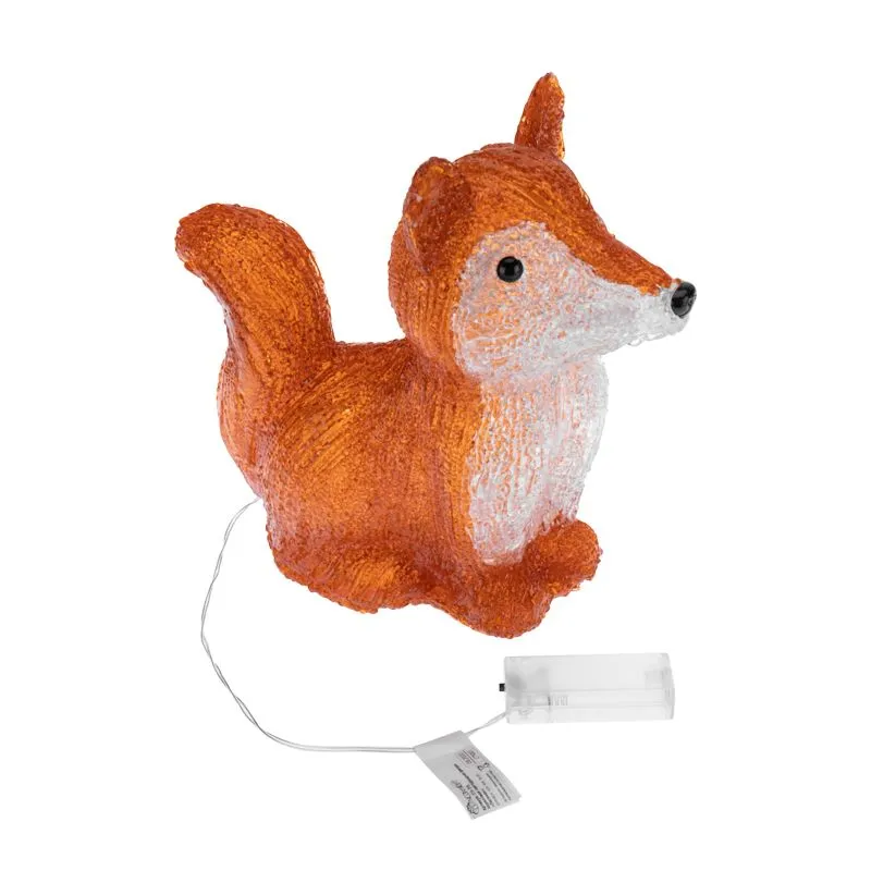 Акриловая светодиодная фигура Лисенок 28х15х26 см, батарейки 2хAA (не входят в комплект), 30 светодиодов NEON-NIGHT - Фото 3