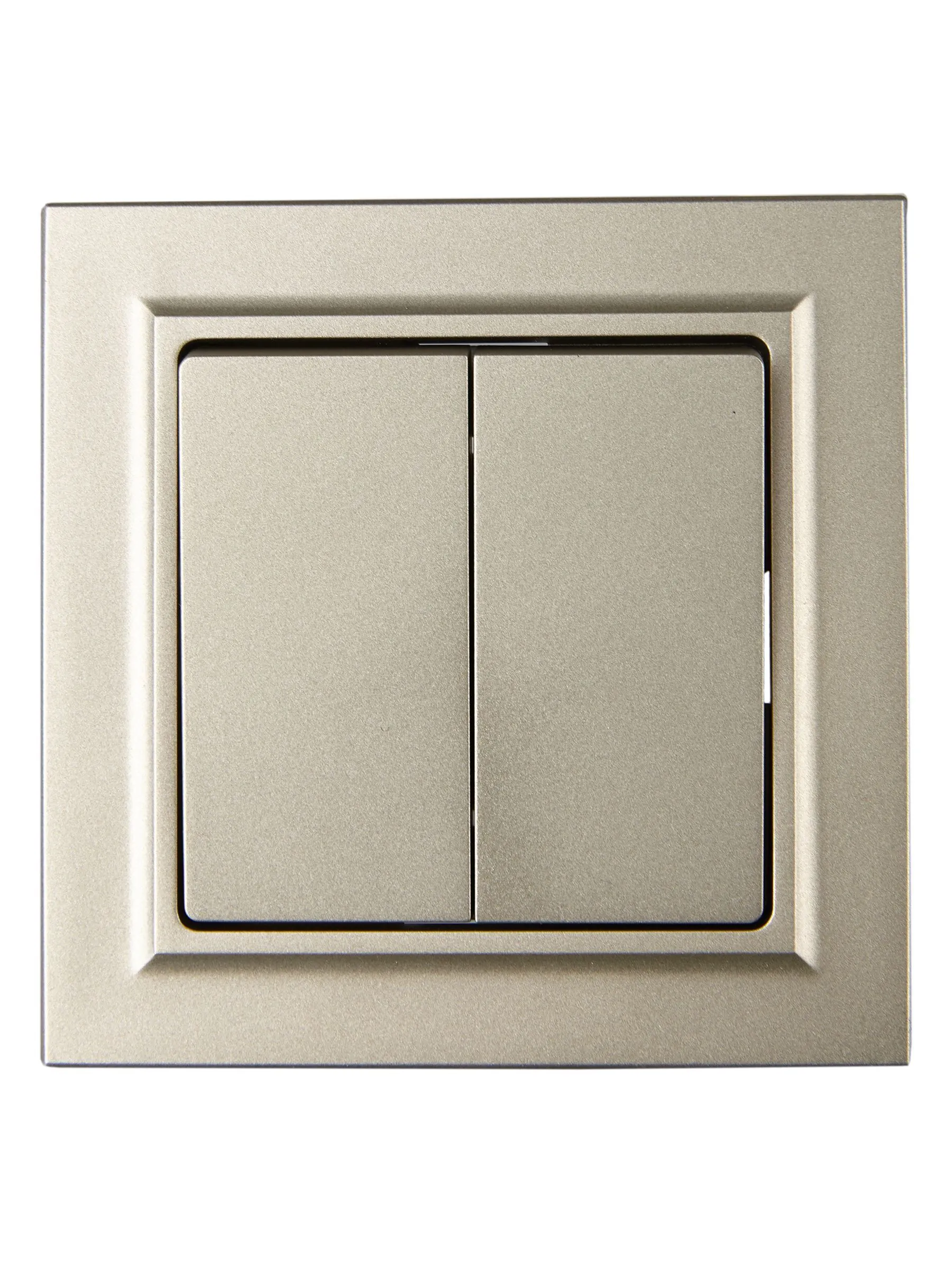 BRITE Выключатель 2-клавишный 10А в сборе ВСР10-2-0-БрШ шампань IEK - Фото 5