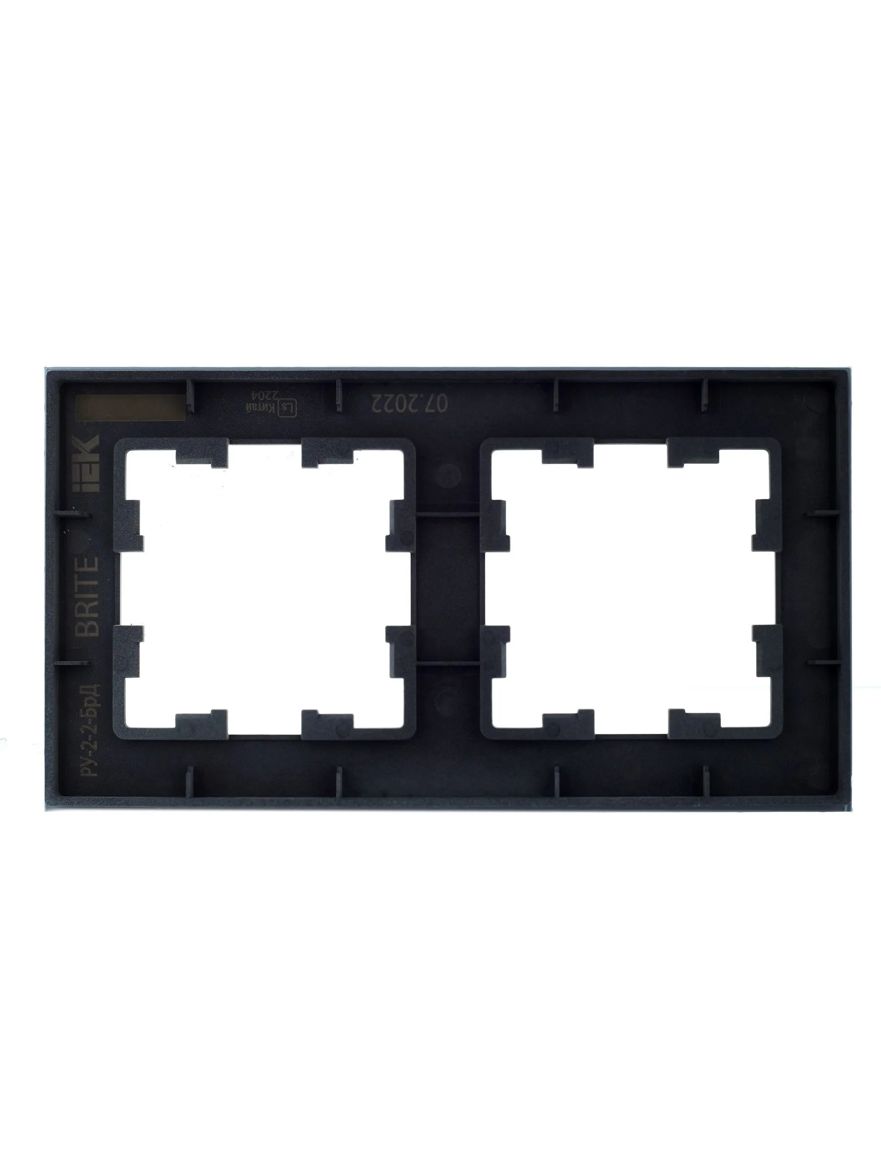 BRITE Рамка 2 -местная РУ-2-2-БрД стекло дымчатый IEK - Фото 8