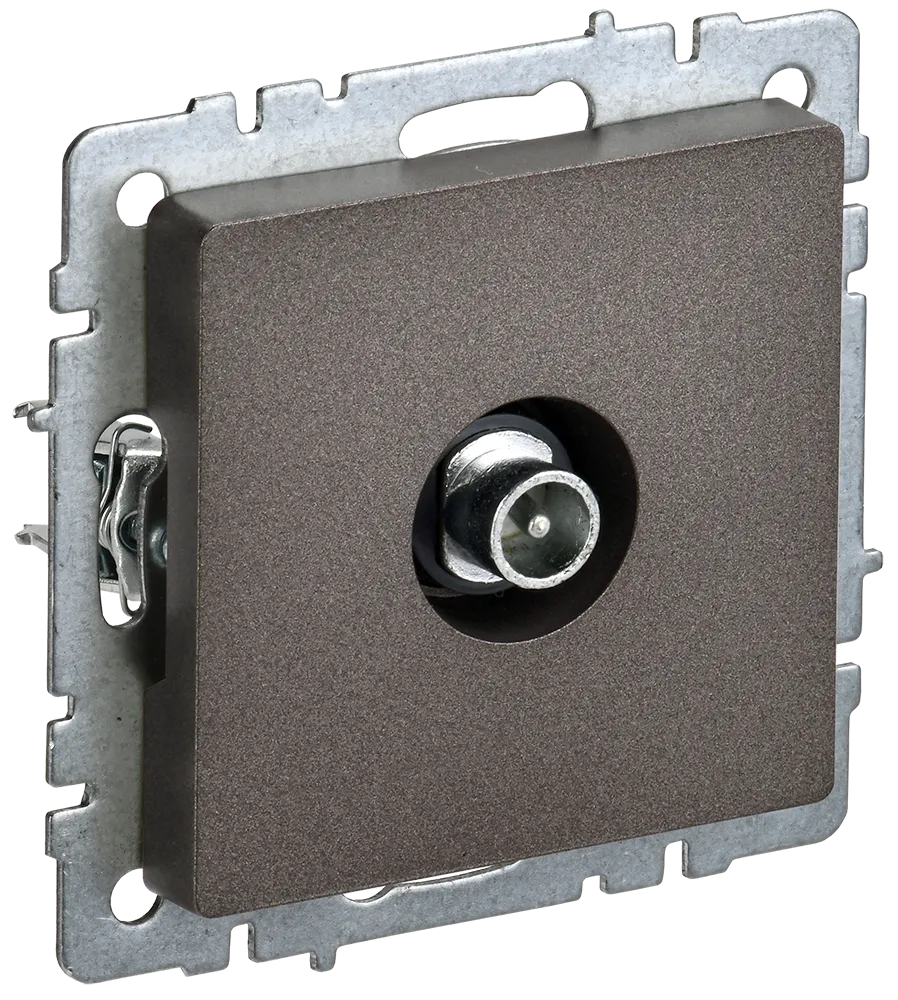 BRITE Розетка TV проходная РТВ10-0-БрТБ темная бронза IEK BR-A10-P-K45