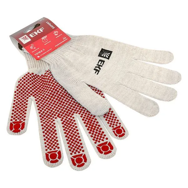 Перчатки рабочие ТОЧКА II с ПВХ-покрытием (10 класс, 10 разм) EKF Expert - Фото 4