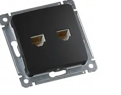 MASTER черн. Розетка комп. 2*RJ45 РСКК-440-08 РСКК-440-08