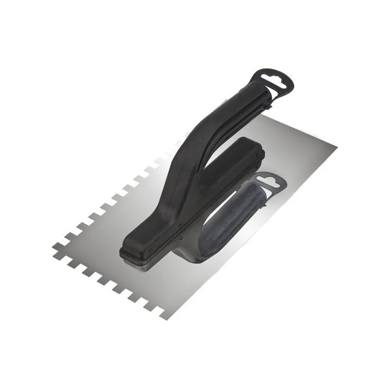 Гладилка нержавеющая 130х270 мм, зуб 10х10 мм, пластиковая ручка REXANT 89-0255