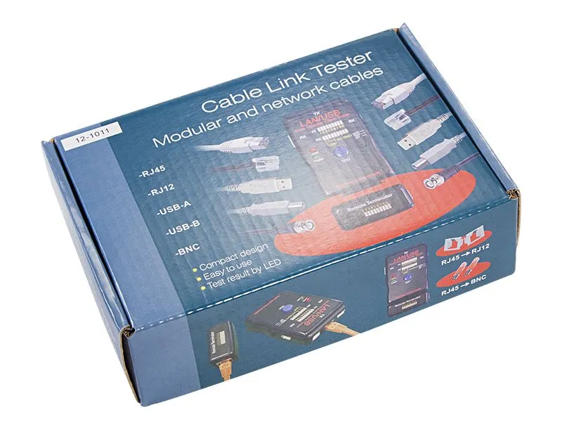 Тестер кабеля универсальный RJ-45+USB 251454 REXANT - Фото 2