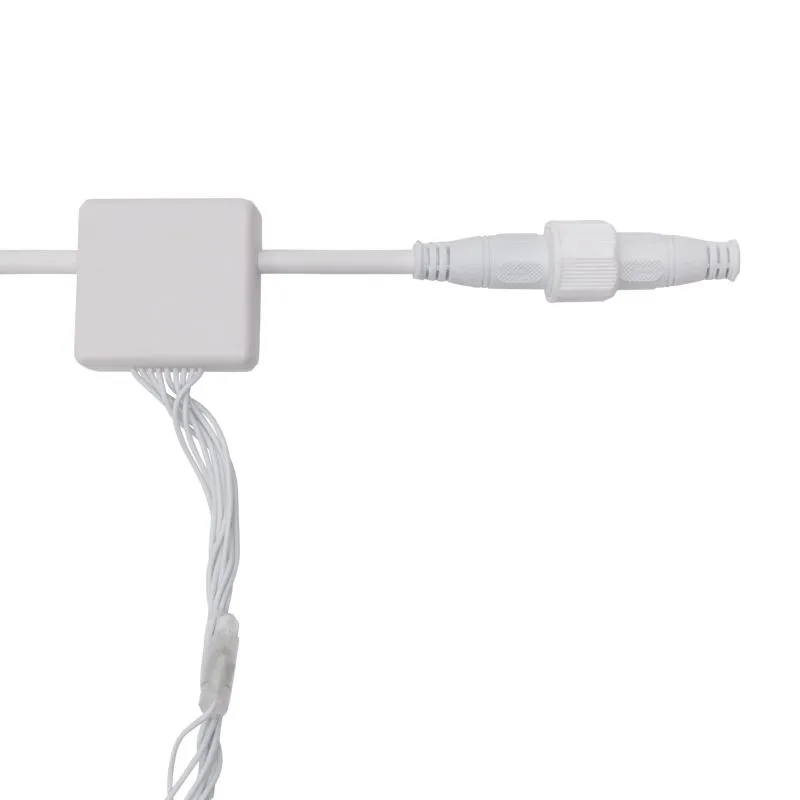 Гирлянда LED - Умный дождь, 3 секции 1x3 м, 4x3 нитей, 30W, 24V, 8 каналов, 672 БЕЛЫХ диода, IP65 - Фото 5