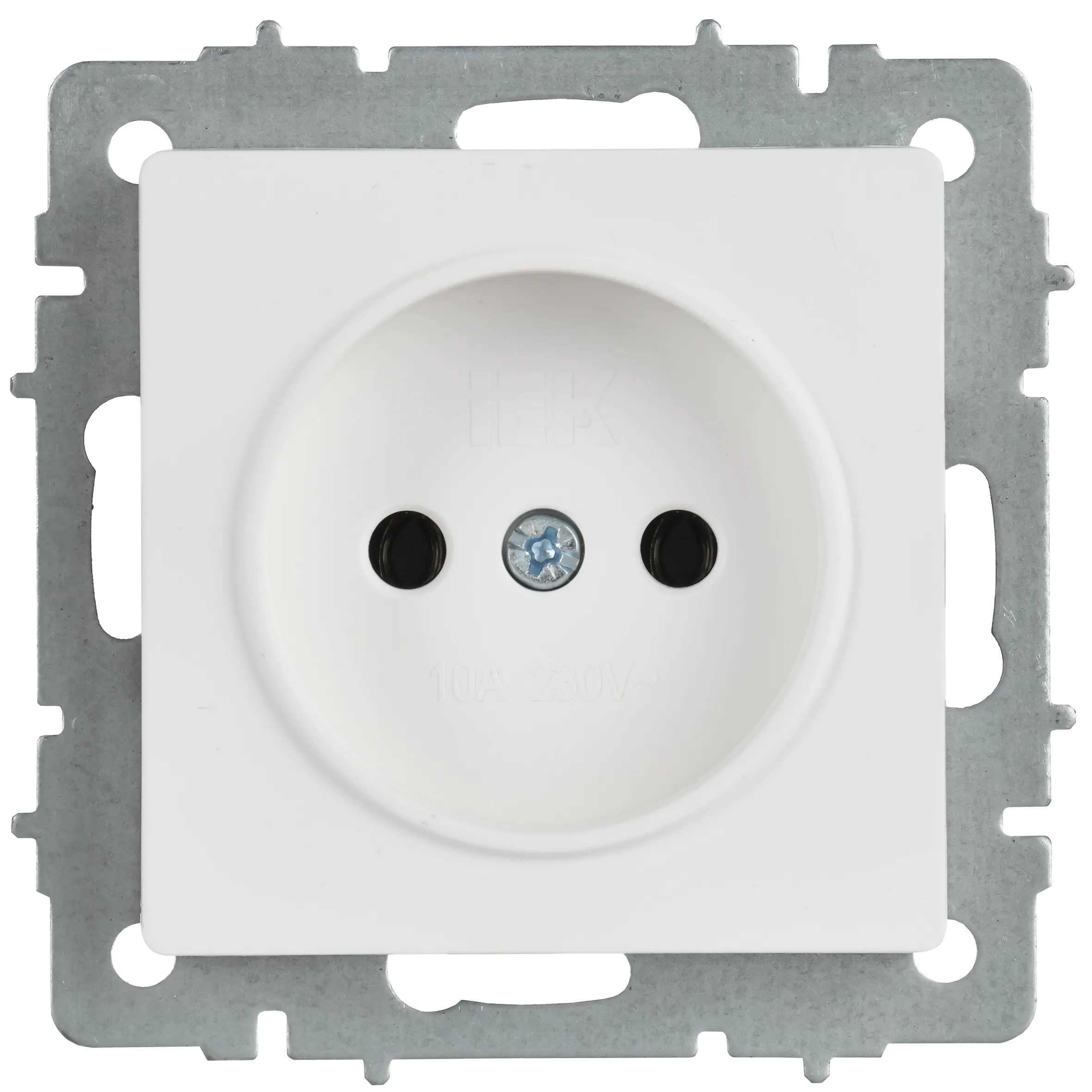 BRITE Розетка 1-местная без заземления с защитными шторками 10А РСш10-2-БрАБ арктический белый IEK - Фото 5