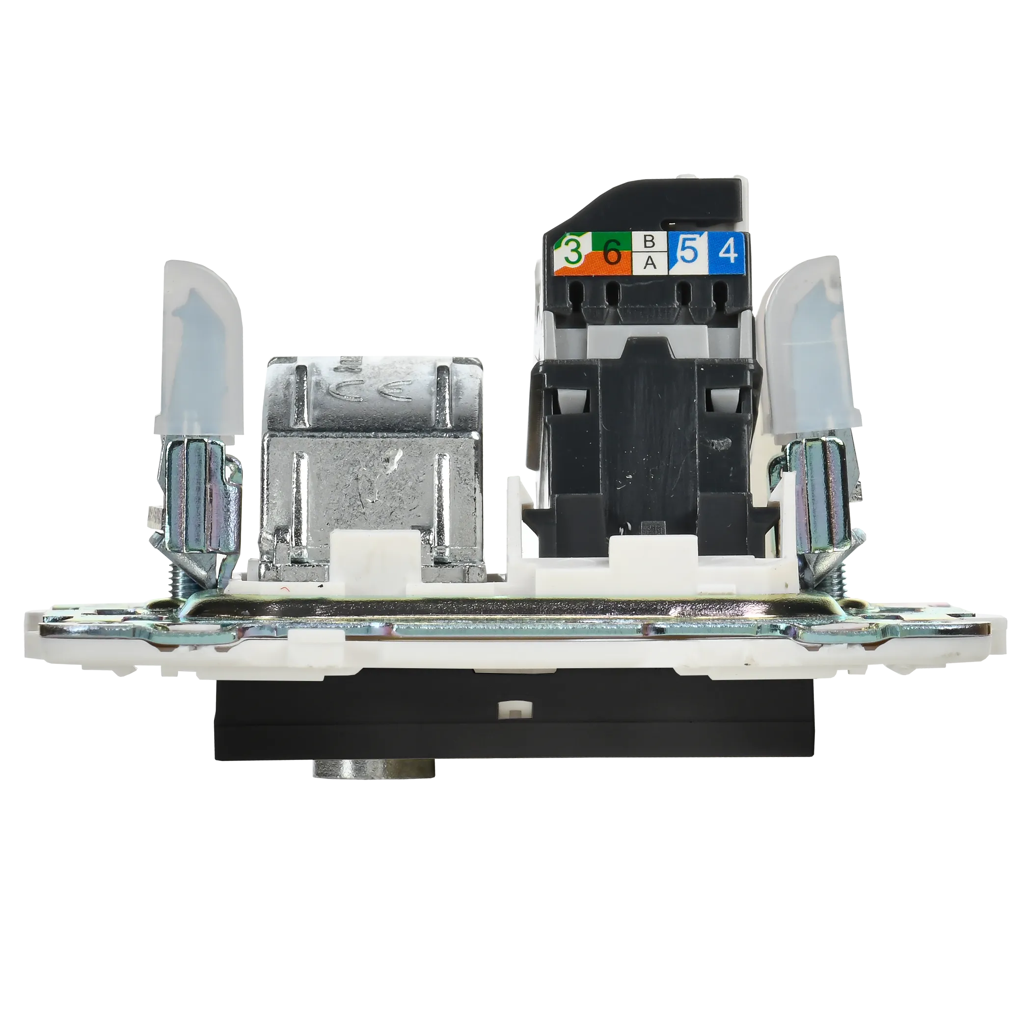 SKANDY Розетка двойная TV+RJ45 кат.5E SK-A14Bl черный IEK - Фото 5