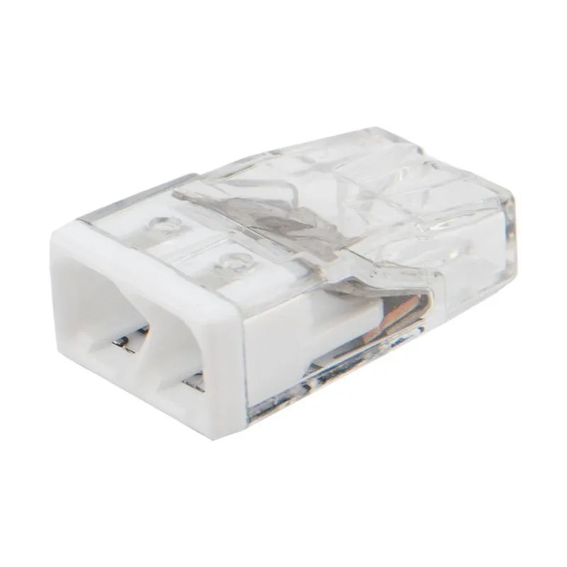 Экспресс-клемма REXANT СМК 2273-202, 2-проводная 0.5-2.5 мм², прозрачная (100 шт./уп.) 07-3211