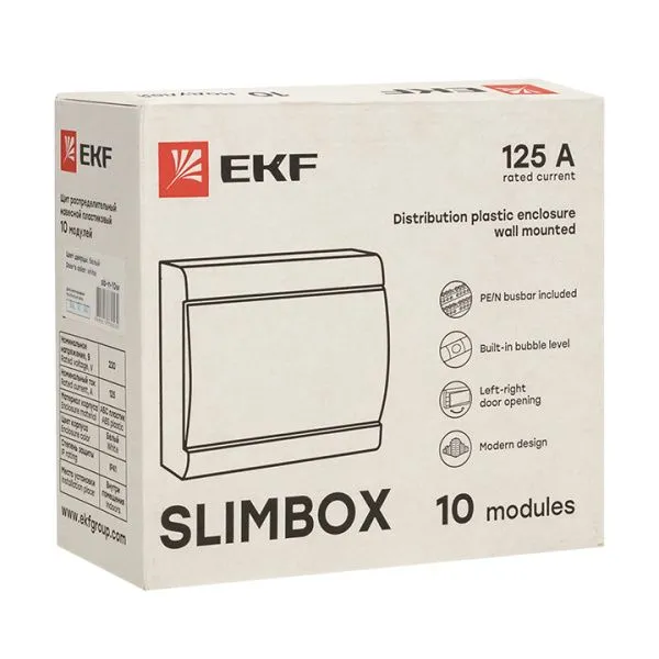 ЩРН-П-10 "SlimBox" белая дверца IP41 EKF
