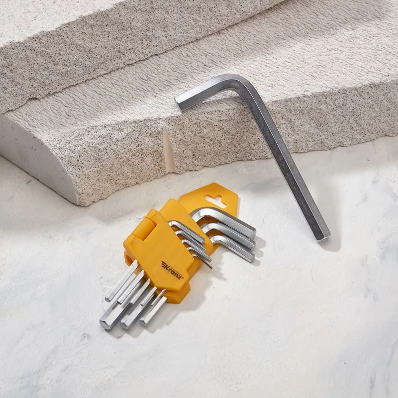 Набор ключей имбусовых HEX KRANZ 1,5-10 мм, CrV, 9 шт. - Фото 2