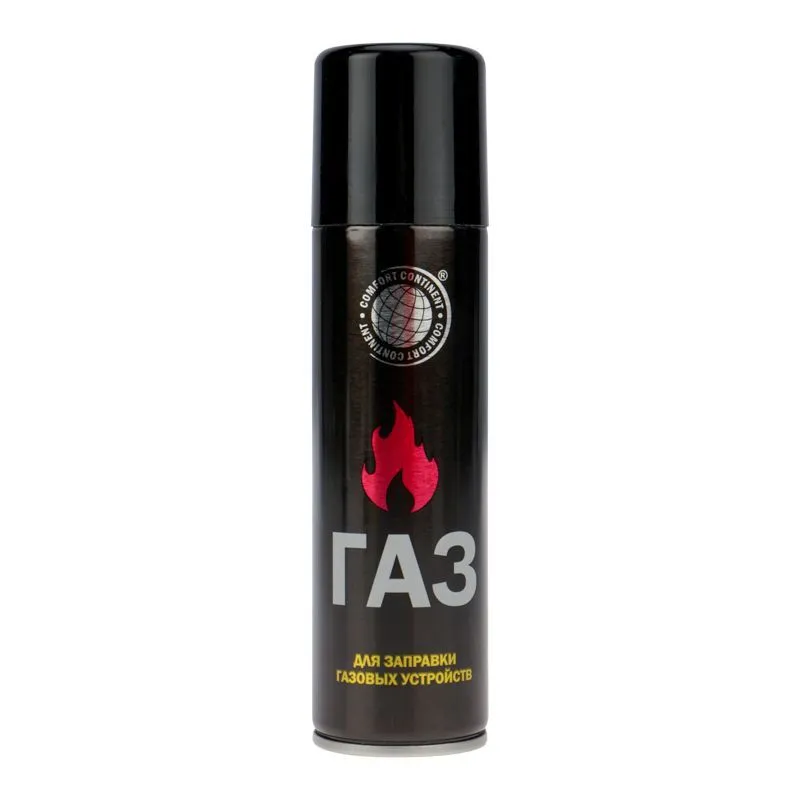 Газ для зажигалок, метал.баллон, 210 см3 (140 мл) 80 гр. с универсальным переходником 09-1429