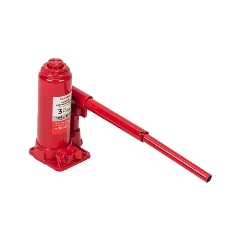 Домкрат гидравлический бутылочный 3т REXANT - Фото 4